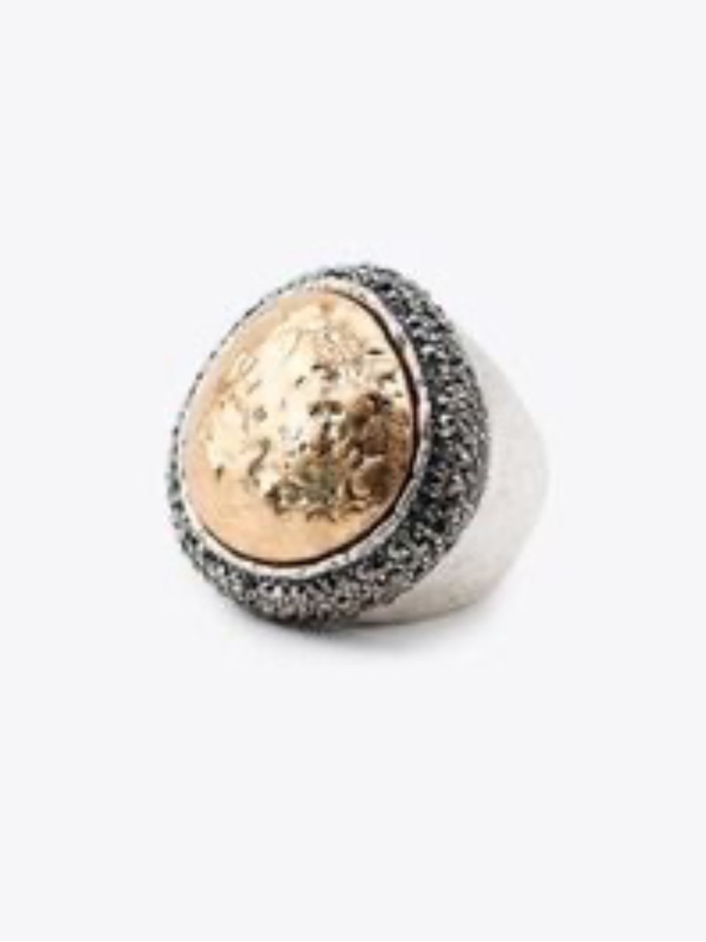 Zara NWT oversized ring silver gold 1856/256